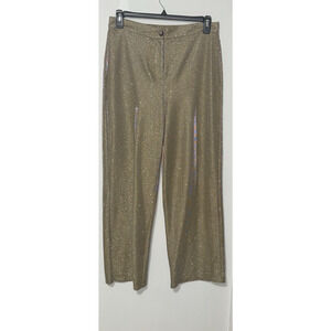 Vince Camuto Womens M Trousers Metallic Holiday New Years Maximalist Statement